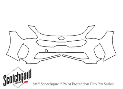 stinger 3M Clear Bra Bumper Precut PPF Diagram