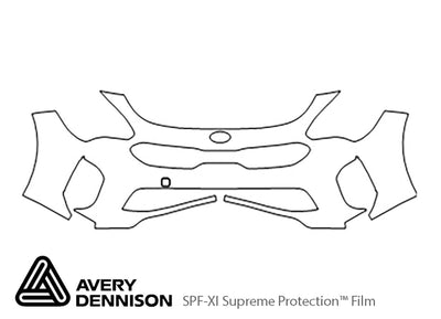 stinger Avery Dennison Clear Bra Bumper Precut PPF Diagram