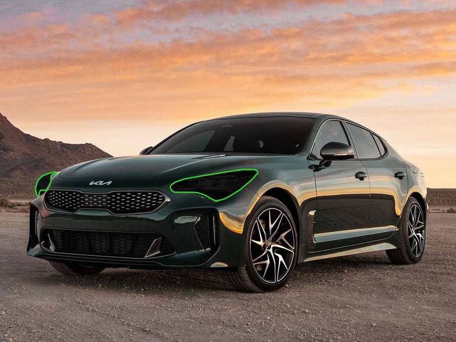 kia stinger 2018-2023 Headlight Tint Location