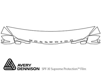 telluride Avery Dennison Clear Bra Hood Precut PPF Diagram