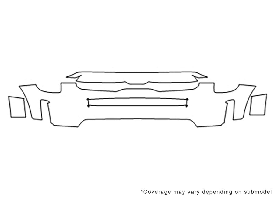 telluride 3M Clear Bra Bumper Precut PPF Diagram