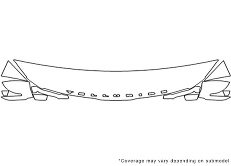 telluride Avery Dennison Clear Bra Hood Precut PPF Diagram