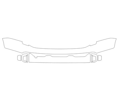 telluride 3M Clear Bra Door Cup Precut PPF Diagram