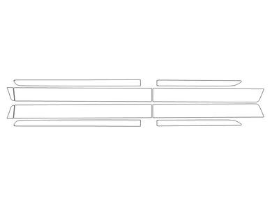 telluride 3M Clear Bra Door Cup Precut PPF Diagram