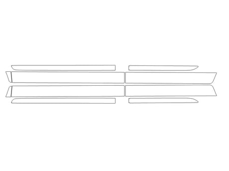 telluride Avery Dennison Clear Bra Door Cup Precut PPF Diagram