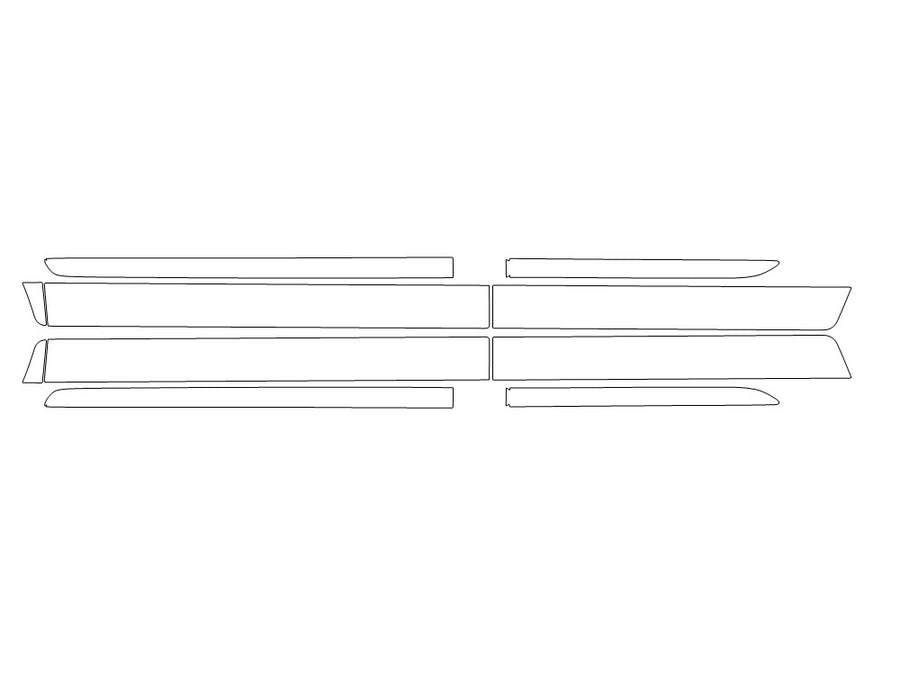 telluride Avery Dennison Clear Bra Door Cup Precut PPF Diagram