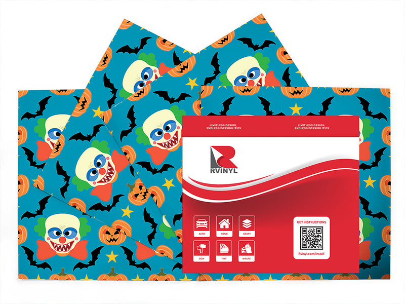 killer clowns halloween Craft Vinyl Sheet Pack