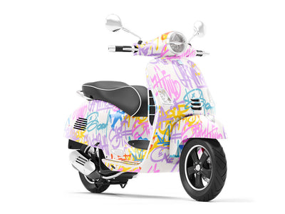 King Star Graffiti Vespa Scooter Wrap Film