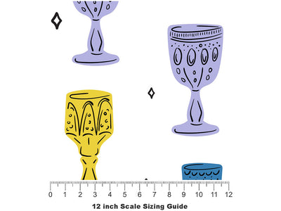 Kings Goblet Alcohol Vinyl Film Pattern Size 12 inch Scale~Rwraps Kings Goblet Alcohol Sizing Chart~2