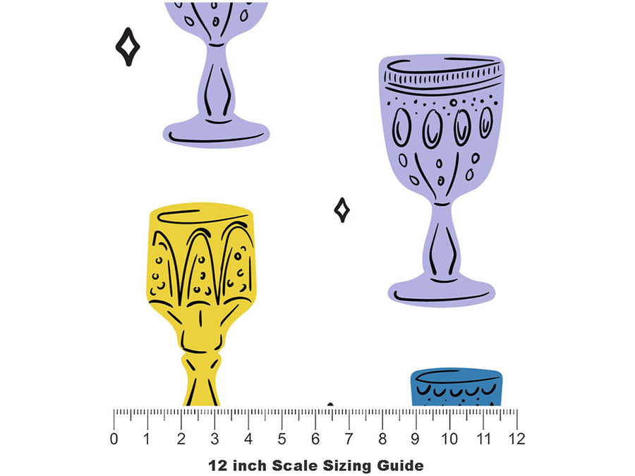 Kings Goblet Alcohol Vinyl Film Pattern Size 12 inch Scale~Rwraps Kings Goblet Alcohol Sizing Chart~2