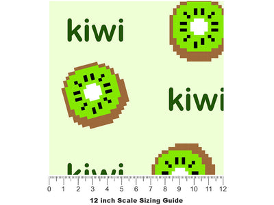 Kiwixel  Fruit Vinyl Film Pattern Size 12 inch Scale~Rwraps Kiwixel  Fruit Sizing Chart~2