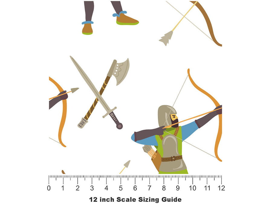 Knight Training Fantasy Vinyl Film Pattern Size 12 inch Scale~Rwraps Knight Training Fantasy Sizing Chart~2
