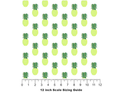 Kona Sugarloaf Fruit Vinyl Film Pattern Size 12 inch Scale~Rwraps Kona Sugarloaf Fruit Sizing Chart~2