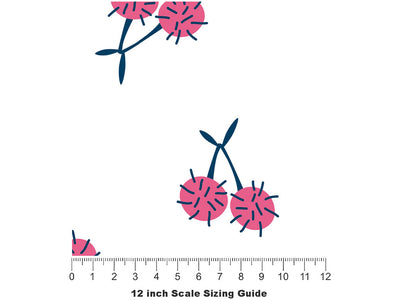 Kwai Mai Pink Fruit Vinyl Film Pattern Size 12 inch Scale~Rwraps Kwai Mai Pink Fruit Sizing Chart~2