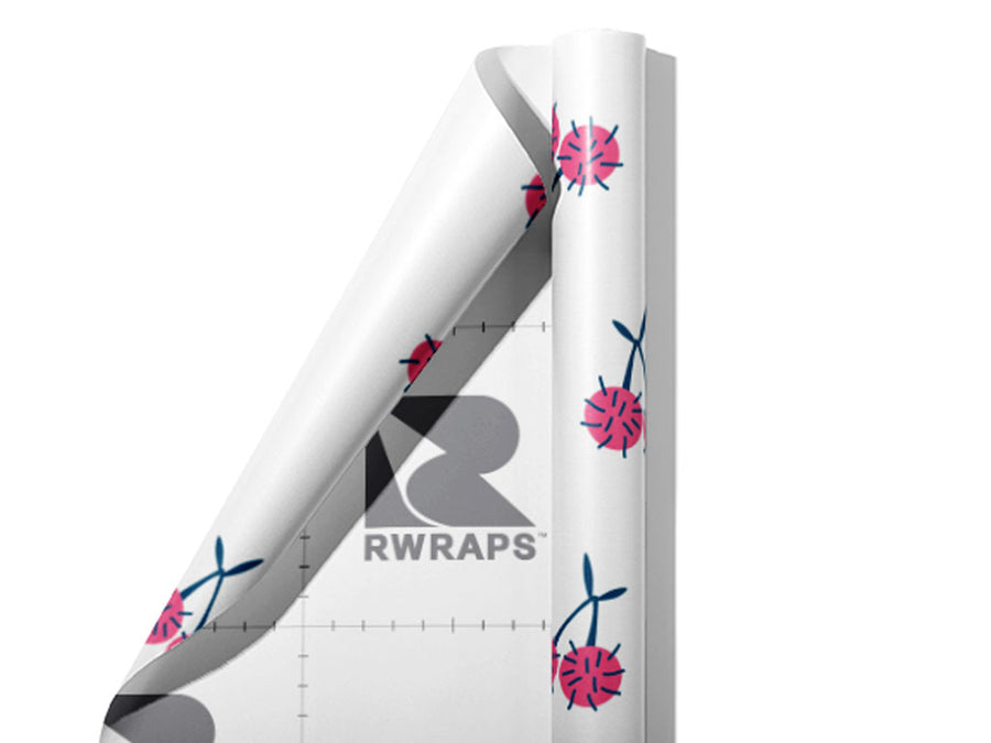 Kwai Mai Pink Fruit Wrap Film Sheets~Rwraps Series 914 Kwai Mai Pink Fruit Scrolled Sheet~3