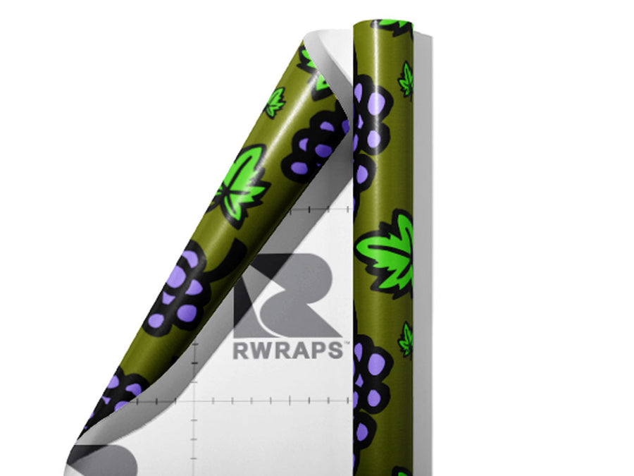 Kyoho Crunch Fruit Wrap Film Sheets~Rwraps Series 914 Kyoho Crunch Fruit Scrolled Sheet~3
