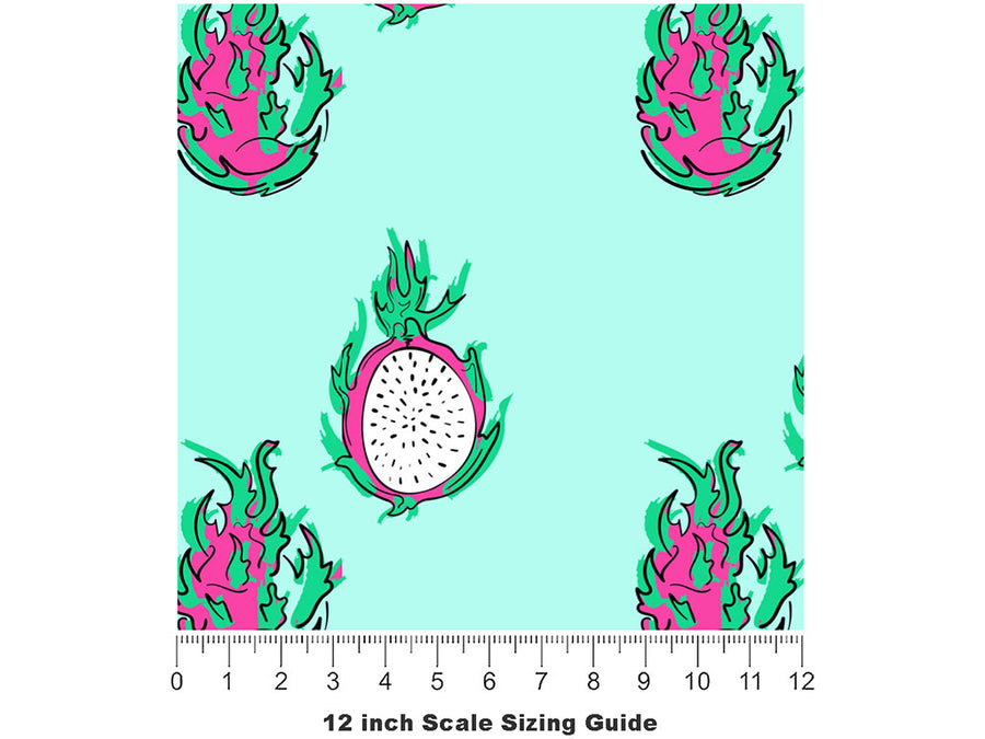 LA Woman Fruit Vinyl Film Pattern Size 12 inch Scale~Rwraps LA Woman Fruit Sizing Chart~2
