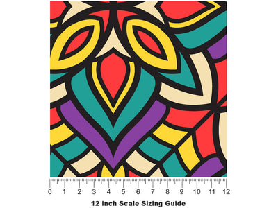 Ladies Night Retro Vinyl Film Pattern Size 12 inch Scale~Rwraps Ladies Night Retro Sizing Chart~2