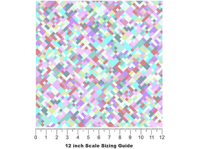 Ladies Who Lunch Pixel Vinyl Film Pattern Size 12 inch Scale~Rwraps Ladies Who Lunch Pixel Sizing Chart~2