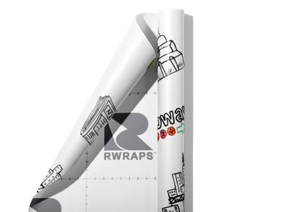 Lady Liberty Americana Wrap Film Sheets~Rwraps Series 914 Lady Liberty Americana Scrolled Sheet~4