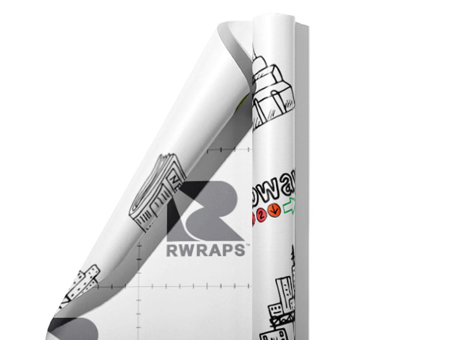 Lady Liberty Americana Wrap Film Sheets~Rwraps Series 914 Lady Liberty Americana Scrolled Sheet~4