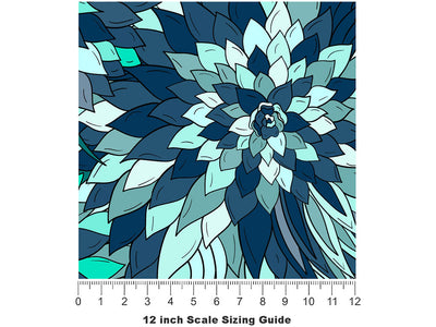 Lady Saso Floral Vinyl Film Pattern Size 12 inch Scale~Rwraps Lady Saso Floral Sizing Chart~2