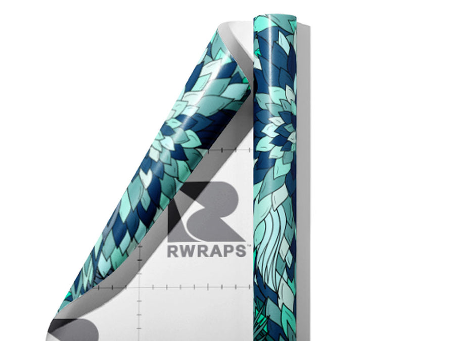 Lady Saso Floral Wrap Film Sheets~Rwraps Series 914 Lady Saso Floral Scrolled Sheet~3