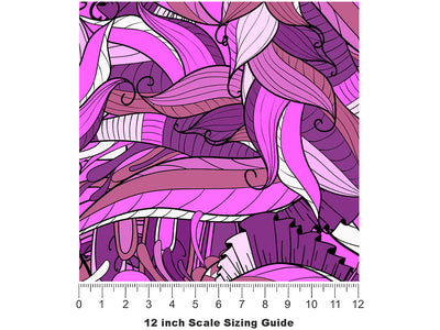 Lady Sif Floral Vinyl Film Pattern Size 12 inch Scale~Rwraps Lady Sif Floral Sizing Chart~2
