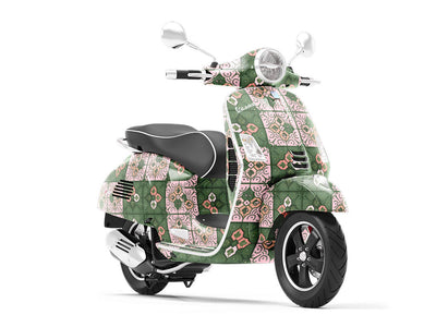 Lady's Mantle Tile Vespa Scooter Wrap Film