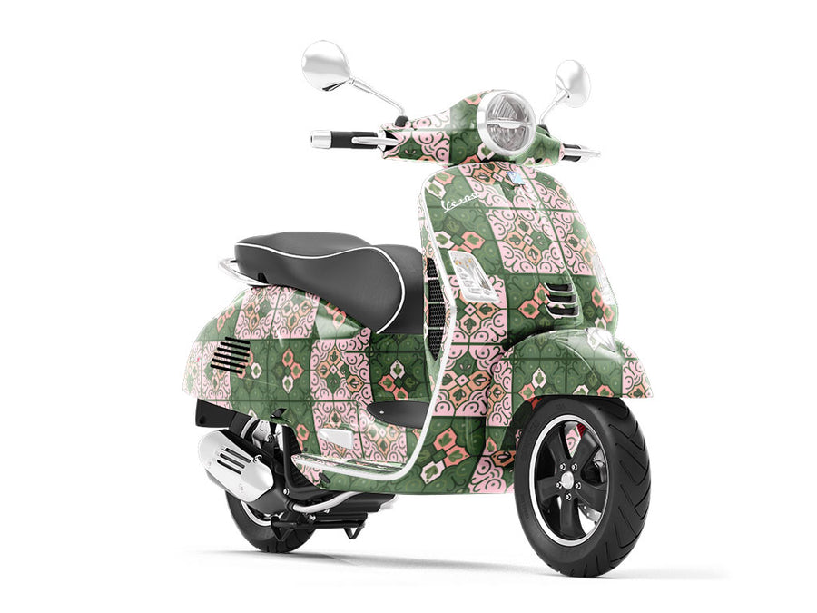 Lady's Mantle Tile Vespa Scooter Wrap Film