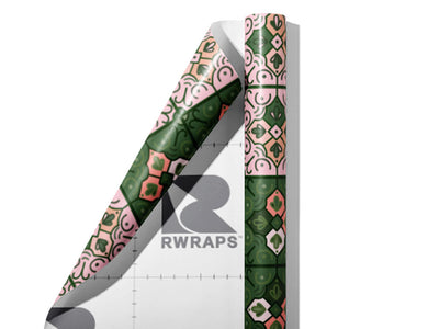 Lady's Mantle Tile Wrap Film Sheets~Rwraps Series 914 Lady's Mantle Tile Scrolled Sheet~4