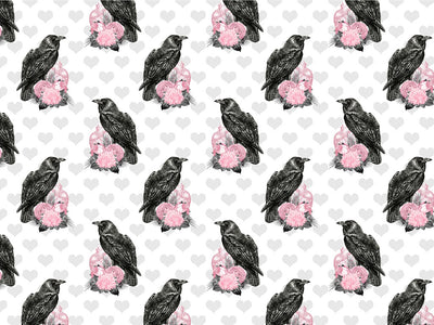 Lamenting Ravens Gothic Vinyl Wrap Pattern~Rwraps Series 914 Digitally Printed Vinyl Wrap~0