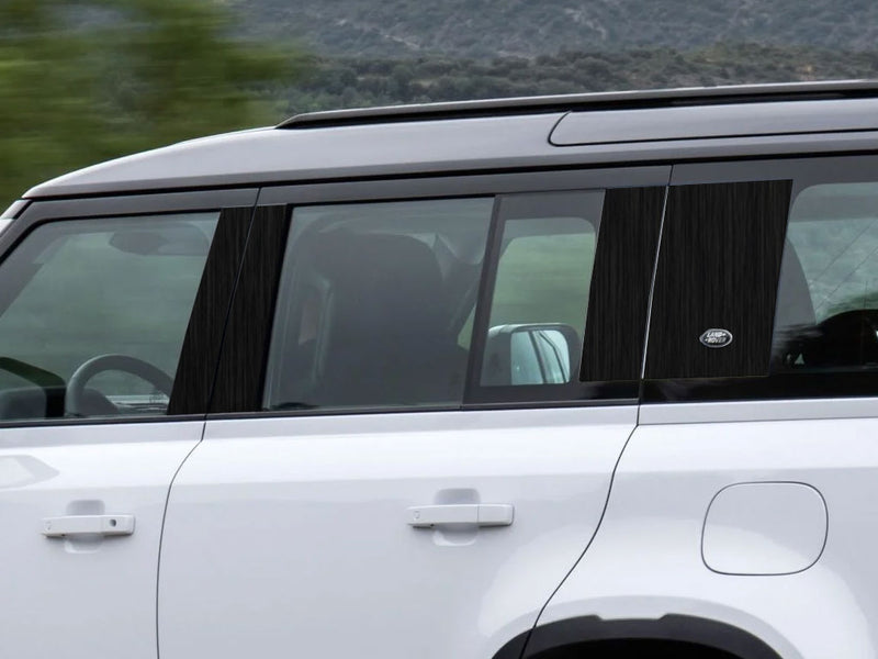 land rover defender 2020-2024 Brushed Aluminum Black Pillar Cover Diagram