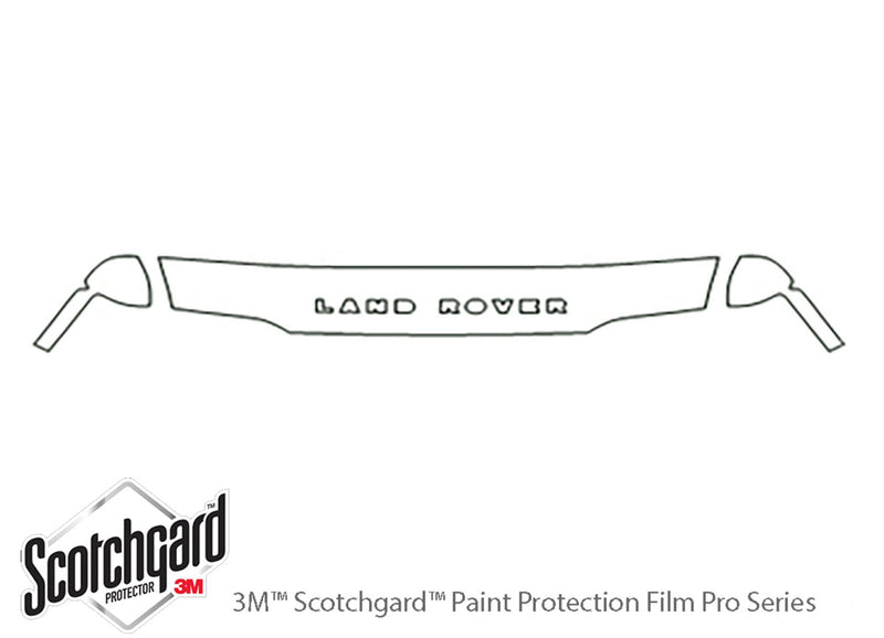 discovery 3M Clear Bra Hood Precut PPF Diagram