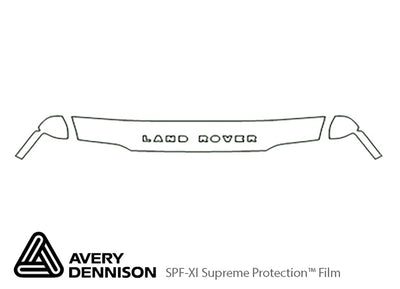 discovery Avery Dennison Clear Bra Hood Precut PPF Diagram