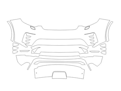 discovery Avery Dennison Clear Bra Bumper Precut PPF Diagram