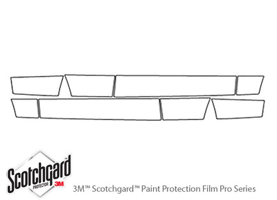 discovery ii 3M Clear Bra Door Cup Precut PPF Diagram