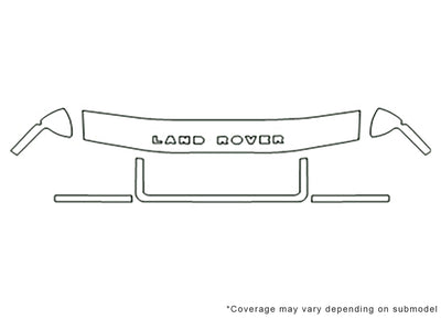 discovery ii Avery Dennison Clear Bra Hood Precut PPF Diagram
