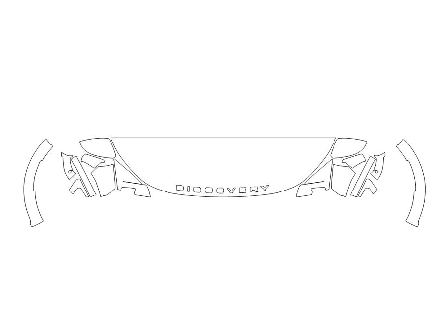 land-rover discovery sport Avery Dennison Clear Bra Hood Precut PPF Diagram