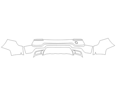land-rover discovery sport 3M Clear Bra Door Cup Precut PPF Diagram