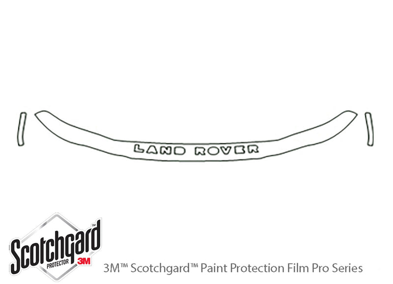 freelander 3M Clear Bra Hood Precut PPF Diagram