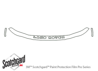 freelander 3M Clear Bra Hood Precut PPF Diagram