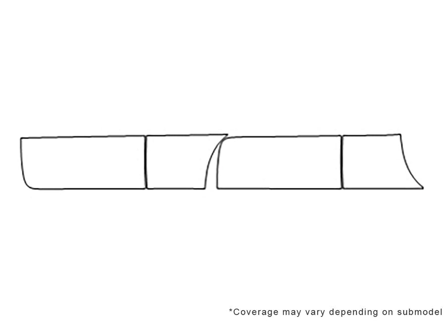 freelander Avery Dennison Clear Bra Door Cup Precut PPF Diagram