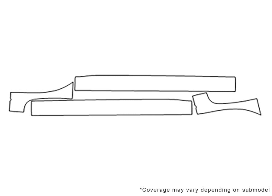 freelander 3M Clear Bra Door Cup Precut PPF Diagram