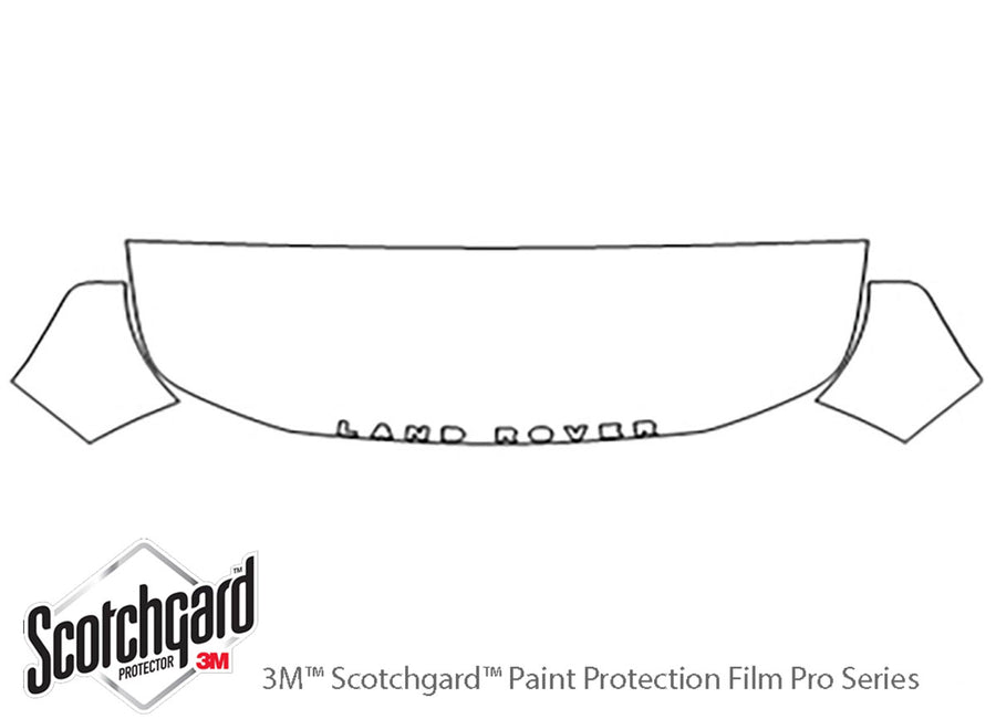 lr2 3M Clear Bra Hood Precut PPF Diagram