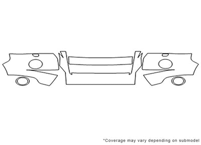 lr2 Avery Dennison Clear Bra Bumper Precut PPF Diagram