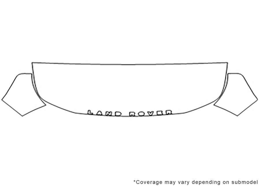 lr2 3M Clear Bra Hood Precut PPF Diagram