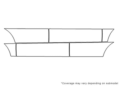lr2 3M Clear Bra Door Cup Precut PPF Diagram