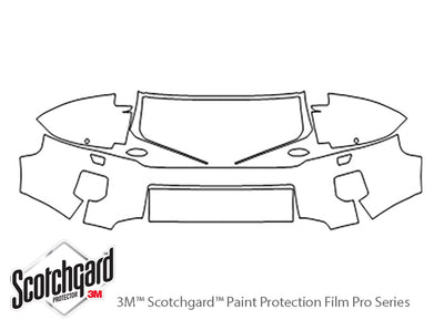 lr2 3M Clear Bra Bumper Precut PPF Diagram