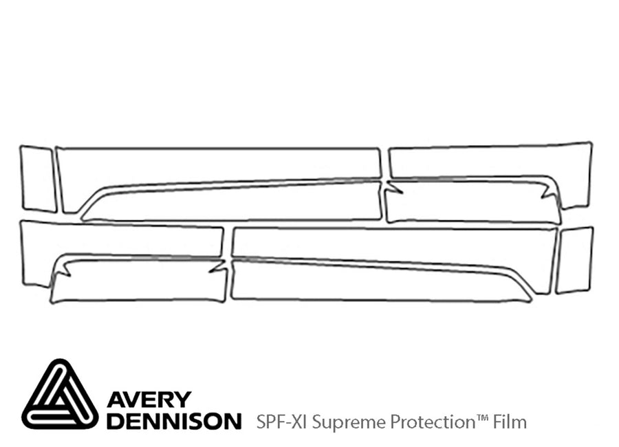lr2 Avery Dennison Clear Bra Door Cup Precut PPF Diagram